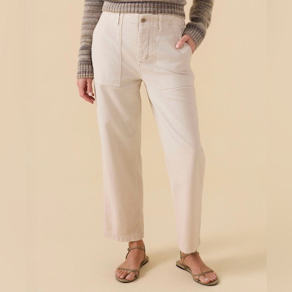 Outerknown Westbound Utility Pant in Oatmeal/Cream NWT - Picture 4 of 13